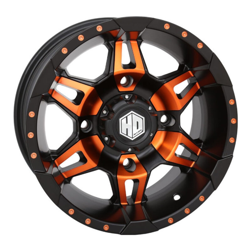 Polaris RZR (Set of 4) Hd7 Utv 14" Orange/Black Wheels/Rims by STI Powersport - Image 3